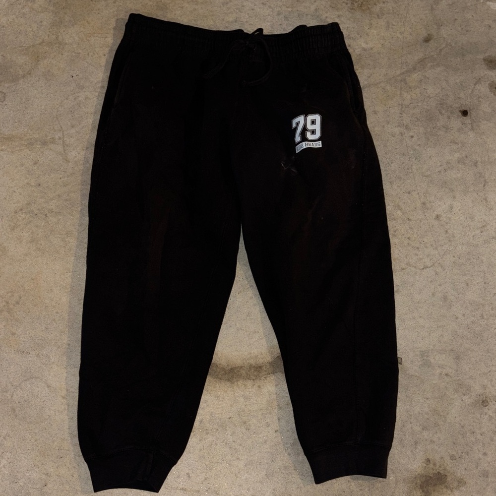 Adult college Black Jogger Pants football sweats